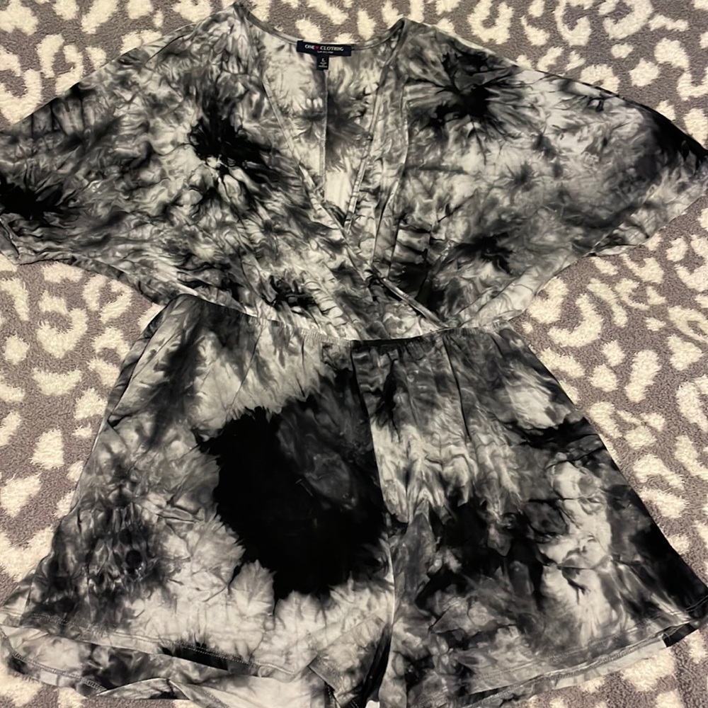 One ❤️ Clothing - large tye dye romper blue.
